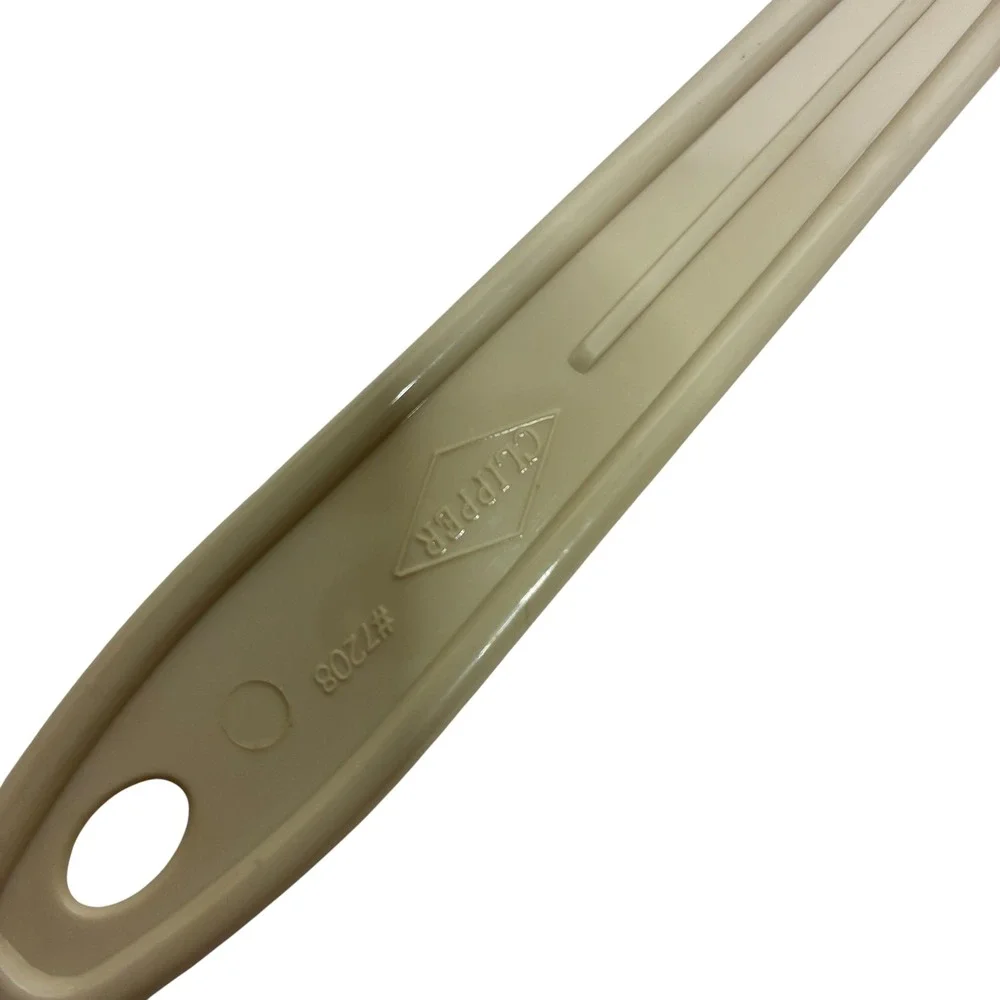 Vintage Clipper Slotted Spatula Turner Beige Tan Plastic Kitchen Utensil 7208